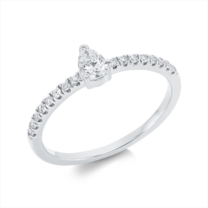 Ring 3er-Krappe 18 kt WG Tropfen