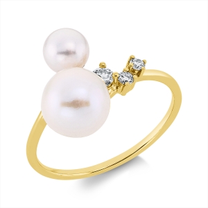 Ring  18kt Gelbgold mit 0,11ct Diamanten