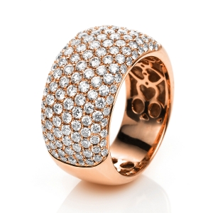 Pavé Ring  18kt Rotgold mit 2,26ct Diamanten