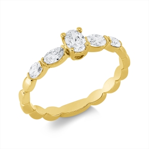 Solitaire Ring  18kt Gelbgold mit 0,52ct Diamanten