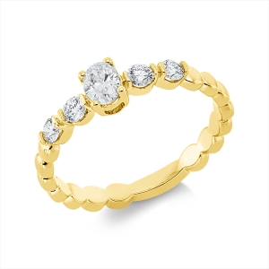 Solitaire Ring  18kt Gelbgold mit 0,39ct Diamanten