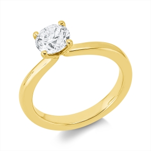 Solitaire Ring 4er-Krappe 18kt Gelbgold GIA5503964871 mit 1,00ct Diamanten