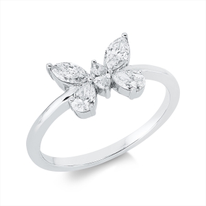 Ring 18 kt WG Schmetterling