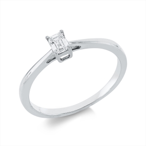 Solitaire Ring 4er-Krappe 18kt Gelbgold mit 0,20ct Diamanten
