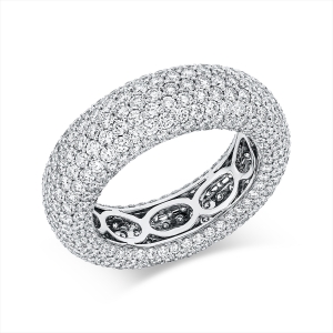 Pavé Ring  18kt Weißgold mit 5,41ct Diamanten