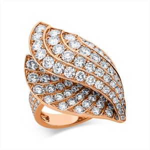Pavé Ring  18kt Rotgold mit 4,25ct Diamanten