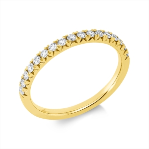 Memoire halb Ring  18kt Gelbgold mit 0,30ct Diamanten