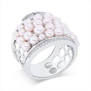 Ring  18kt Weißgold mit 0,16ct Diamanten