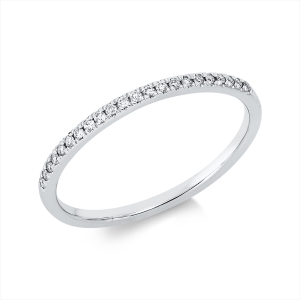 Memoire halb Ring  18kt Weißgold mit 0,08ct Diamanten