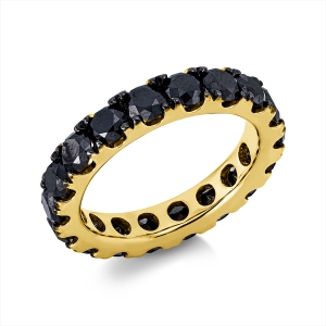 Ring 18 kt GG, Fassung teils schwarz rhodinie