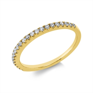 Memoire halb Ring  18kt Gelbgold mit 0,22ct Diamanten