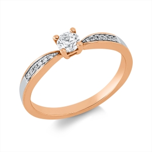 Ring 4er-Krappe 18 kt RG+WG