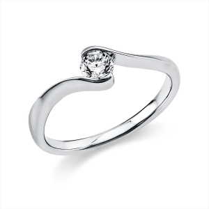 Solitaire Ring  14kt Gelbgold mit 0,25ct Diamanten