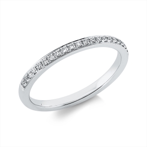 Memoire halb Ring  18kt Weißgold mit 0,16ct Diamanten