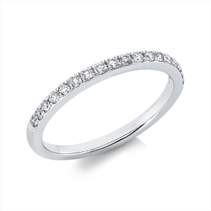 Memoire halb Ring  18kt Weißgold mit 0,24ct Diamanten