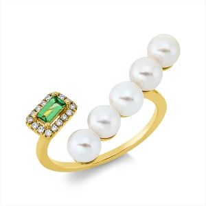 Ring  18kt Gelbgold mit Farbstein