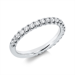 Memoire halb Ring  18kt Weißgold mit 0,60ct Diamanten