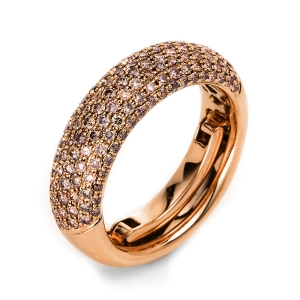 Pavé Ring  18kt Rotgold mit 1,12ct Diamanten