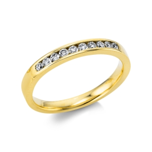 Memoire halb Ring  18kt Gelbgold mit 0,21ct Diamanten