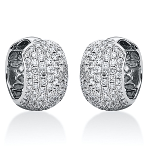 Pavé Creolen  18kt Weißgold mit 2,70ct Diamanten