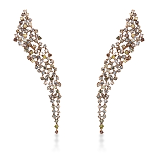 Ohrschmuck 18 kt RG, Verschluss rhodiniert