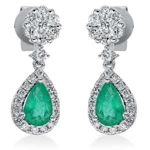 Ohrschmuck 3er-Krappe 18 kt WG Tropfen