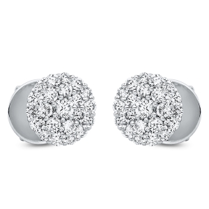 Pavé Ohrstecker  18kt Weißgold mit 0,89ct Diamanten