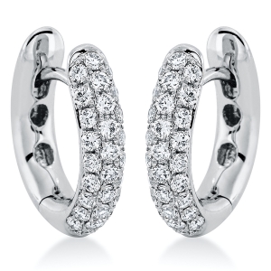 Pavé Creolen  18kt Weißgold mit 0,57ct Diamanten