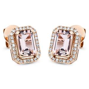 Ohrstecker 4er-Krappe 18 kt RG