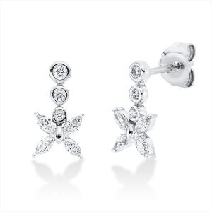 Ohrschmuck 18 kt WG Schmetterling
