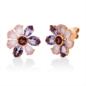 Ohrstecker 18 kt RG Blume