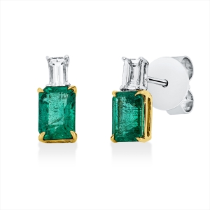 Ohrstecker 18 kt WG+GG