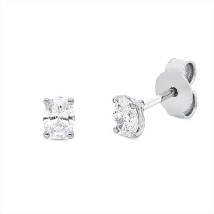 Solitaire Ohrstecker 4er-Krappe 18kt Weißgold mit 0,47ct Diamanten