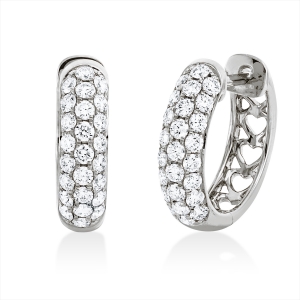 Pavé Creolen  18kt Weißgold mit 0,57ct Diamanten