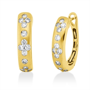 Creolen 18 kt GG, mattiert