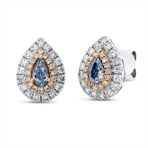 Ohrstecker 18 kt WG+RG