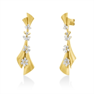 Ohrschmuck 18 kt GG, mattiert