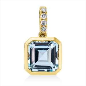 Anhänger Zarge 18 kt GG, mit Öse