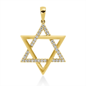 Anhänger 18 kt GG Davidstern, mit Öse