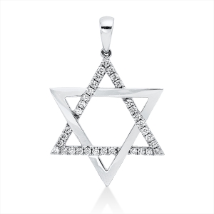 Anhänger 18 kt GG Davidstern, mit Öse