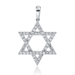 Anhänger 18 kt WG Davidstern, mit Öse