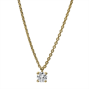 Solitaire Collier 4er-Krappe 18kt Gelbgold mit 0,20ct Diamanten