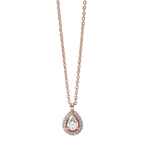 Collier 18 kt GG Tropfen, mit Öse