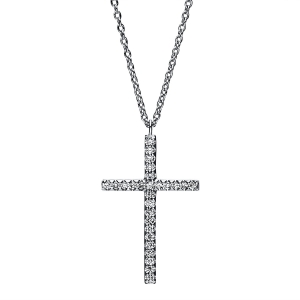 Collier 18 kt WG Kreuz