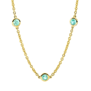 Collier Zarge 18 kt GG, mit ZÖ 40 cm + 41,5 cm