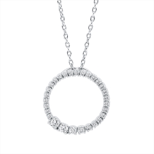 Collier 18 kt WG, mit ZÖ 40 cm