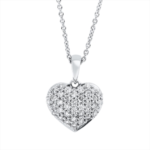 Collier 18 kt GG Herz, mit Öse