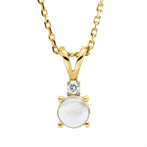 Collier 4er-Krappe 18 kt GG, Fassung rhodiniert, ZÖ 42 cm