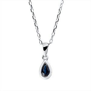 Collier 18 kt WG, mit ZÖ 42 cm