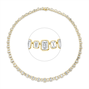 Collier 18 kt GG, 21pcs GIA's